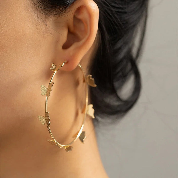 Butterfly Madness hoop earrings for women